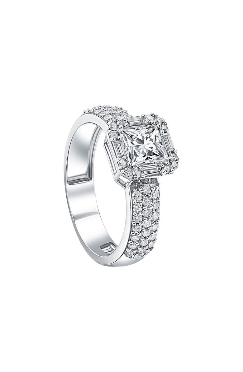 Bliss Diamond 1 5/8CT Princess Cut Halo Diamond Engagement Ring 14k Gold Lab Grown, Alternate, color, 