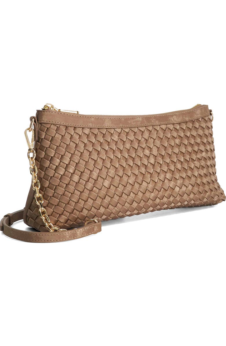 Dune London Earlington Small Zip Shoulder Bag, Alternate, color, Bronze