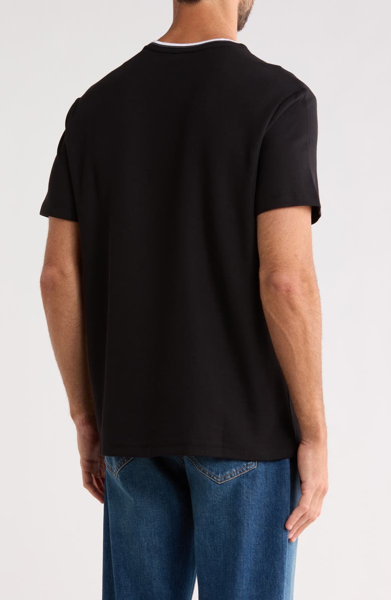 Calvin Klein Tipped Microwaffle T-Shirt, Alternate, color, Black