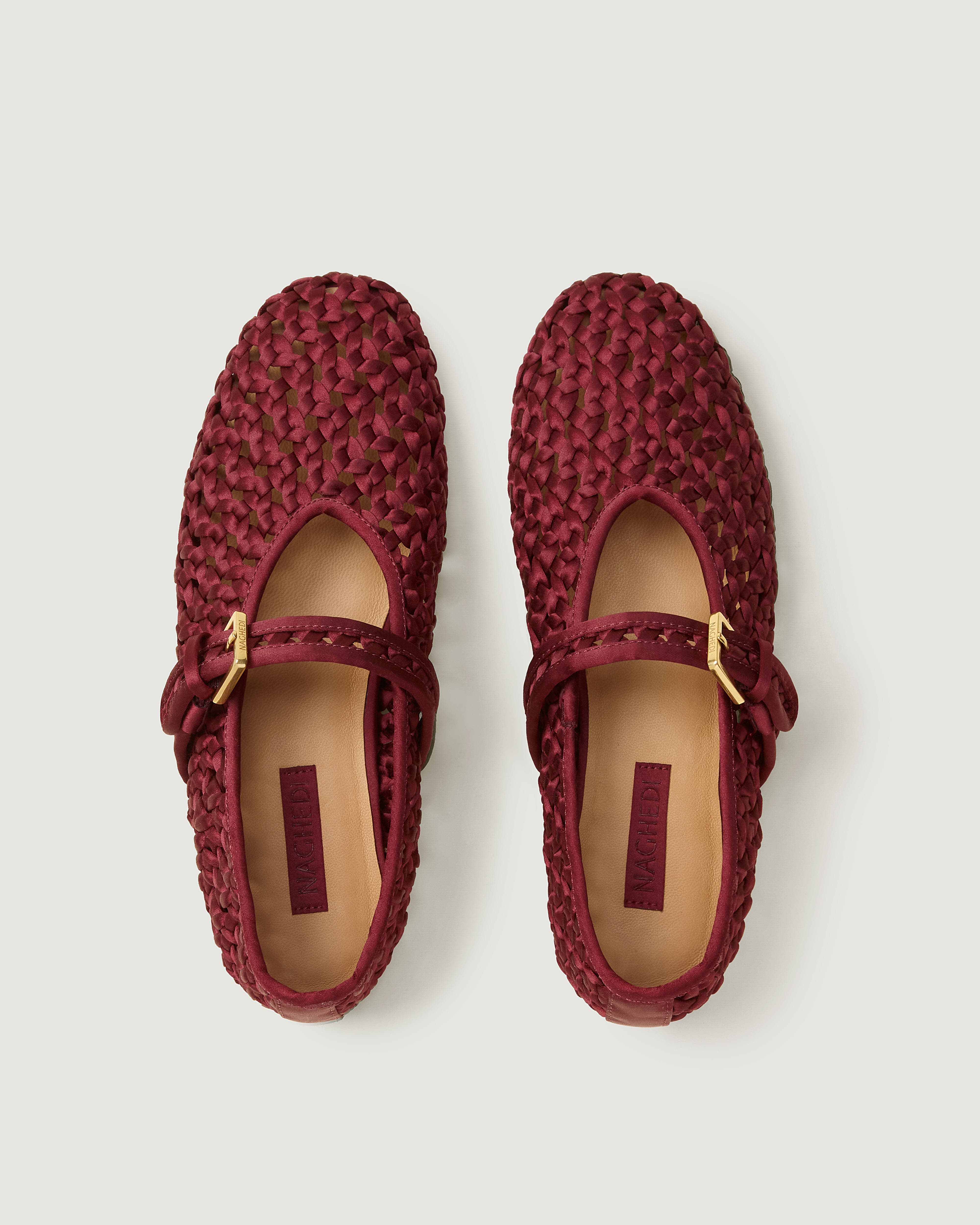 Sydney Mary Jane Satin, Alternate, color, Garnet