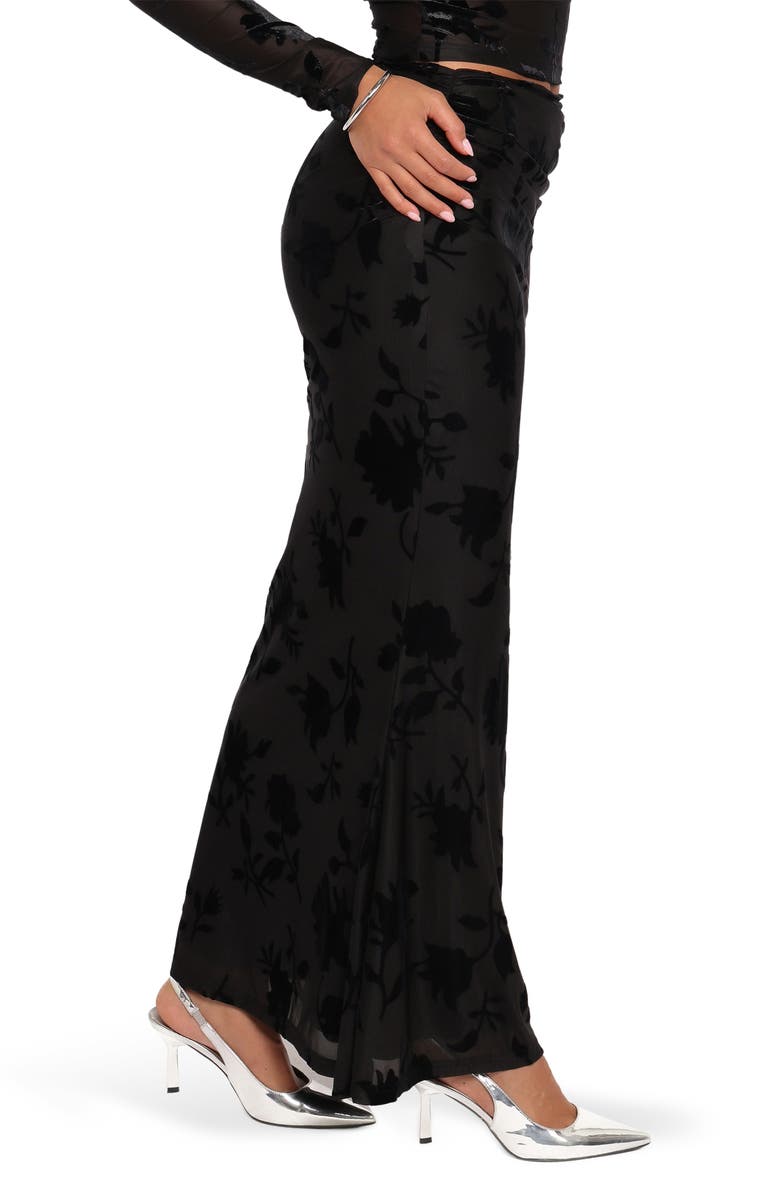 Petal & Pup Emily Burnout Velvet Maxi Skirt, Alternate, color, 