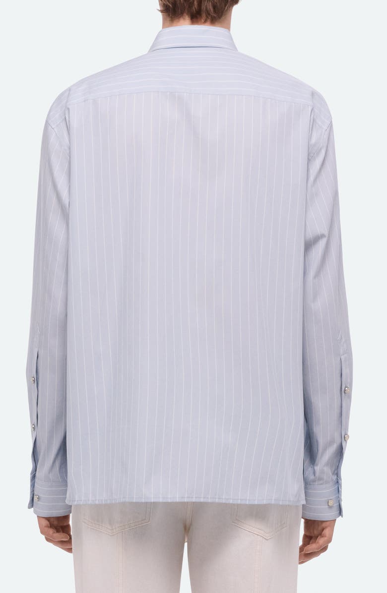 Helmut Lang Relaxed Fit Stripe Button-Up Shirt, Alternate, color, Light Blue Multi