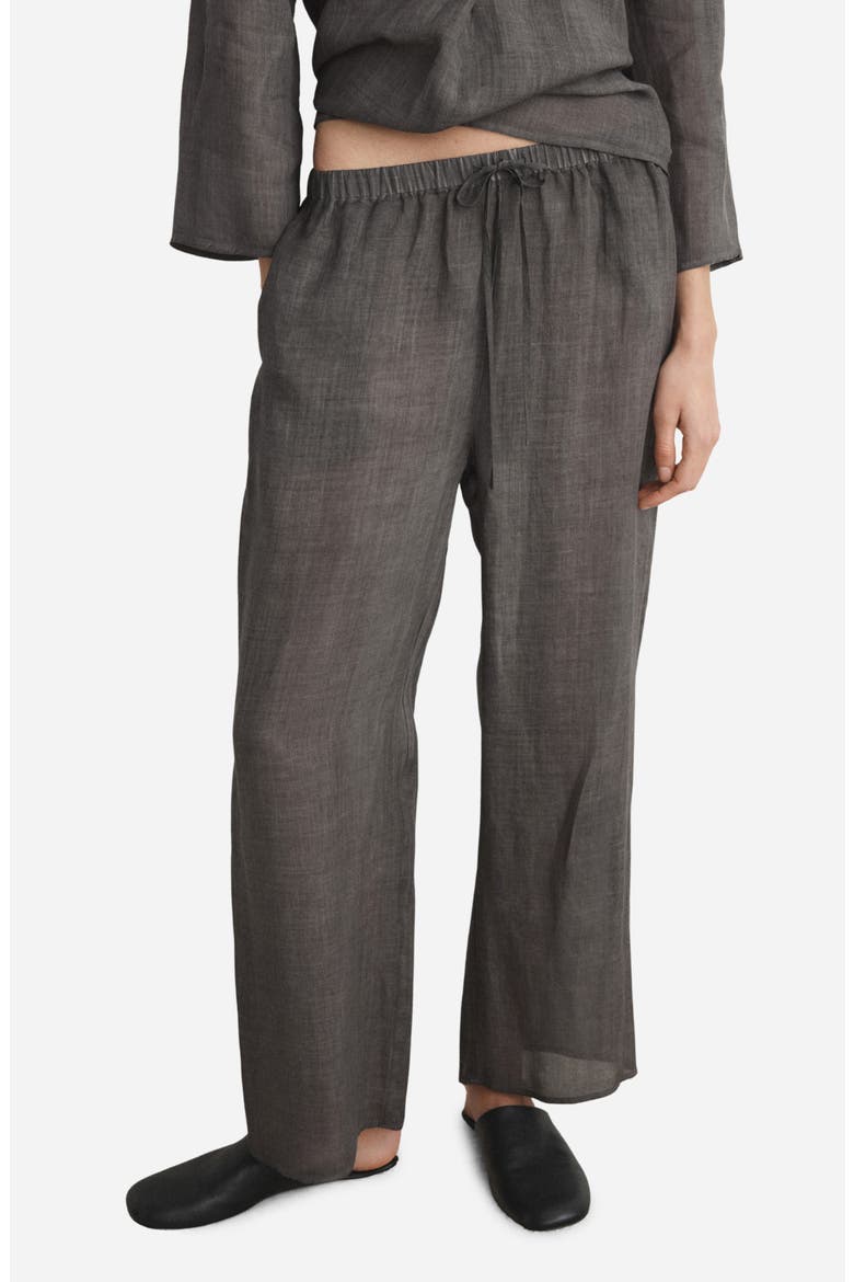 Ramie Pajama Pants, Main, color, CHARCOAL