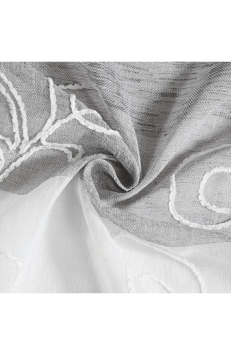 DAINTY HOME Silvia Set of 2 Embroidered Sheer Panel Curtains, Alternate, color, 
