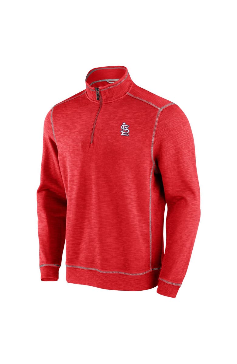 Tommy Bahama Men's Tommy Bahama Red St. Louis Cardinals Tobago Bay Tri-Blend Quarter-Zip Sweatshirt, Alternate, color, Red