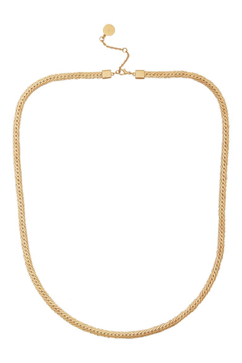 Textured Curb Chain Necklace, Alternate, color, GOLD