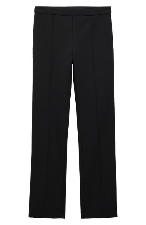 Mango Straight Leg Slouchy Tailored Pants In Black