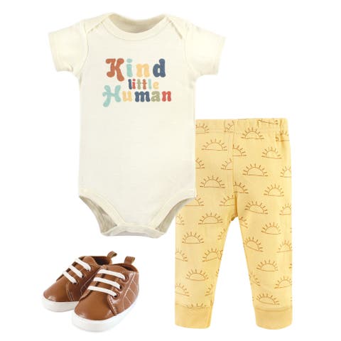 Cotton Bodysuit, Pant and Shoe Set (Baby)