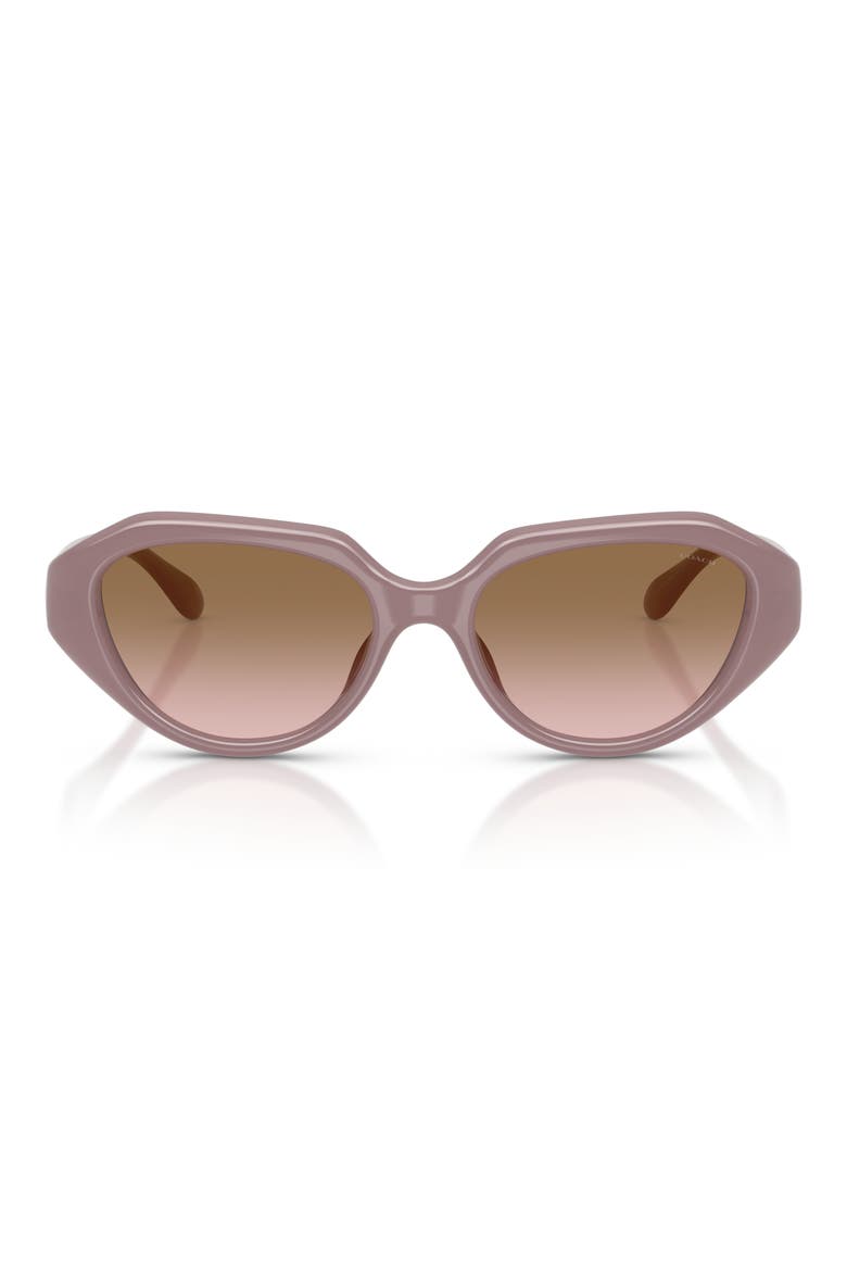 52mm Irregular Sunglasses, Main, color, MILKY PUTTY / BROWN PEACH