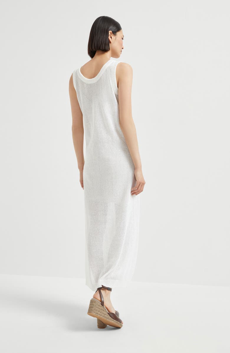 Brunello Cucinelli Linen and silk Diamond yarn dress, Alternate, color, 