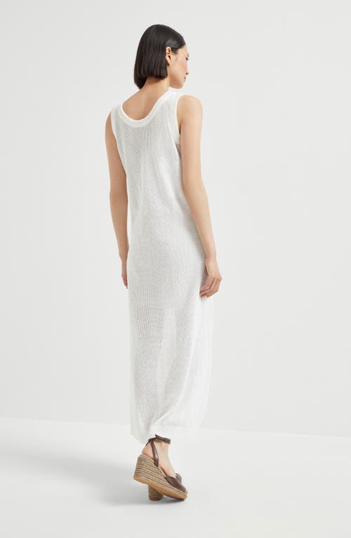 Brunello Cucinelli Linen And Silk Diamond Yarn Dress