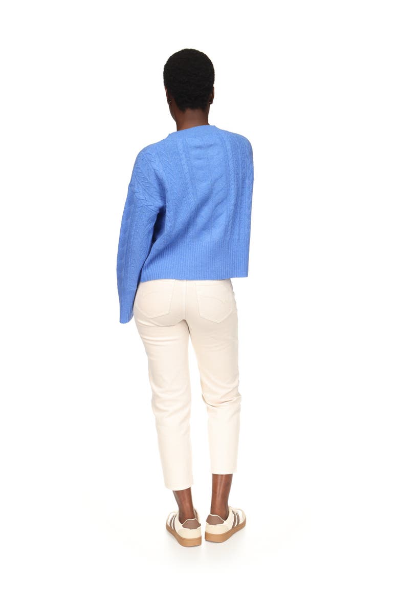 Mixed Cable Crew, Alternate, color, Carolina