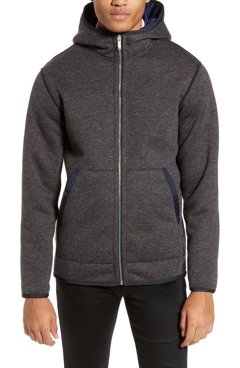 Theory Polar Fleece Reversible Zip Hoodie, Alternate, color,