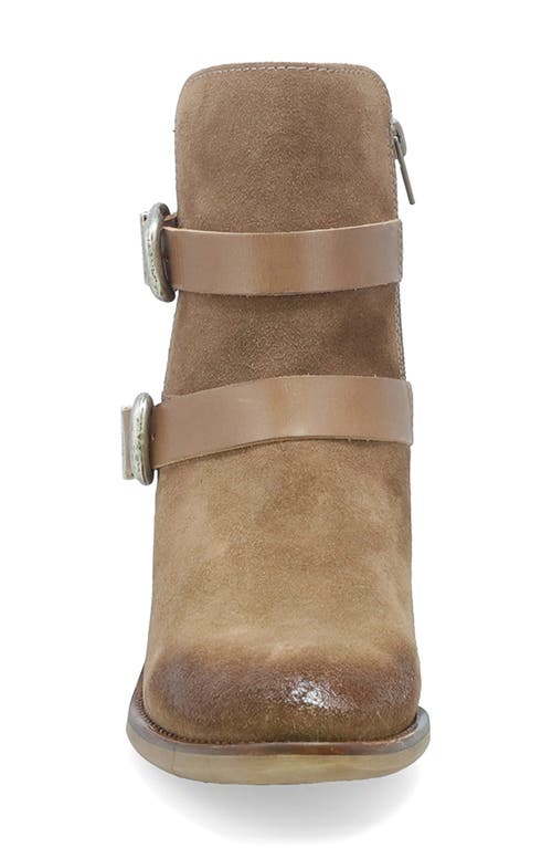 Miz Mooz Dayla Moto Bootie In Taupe Suede
