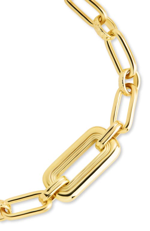 Sterling Forever Annabeth Mixed Chain Link Bracelet In Gold