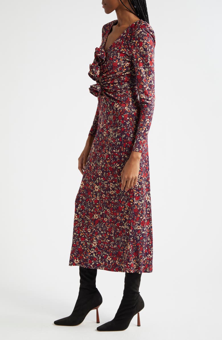 FARM Rio Floral Bracelet Sleeve Jersey Dress, Alternate, color,