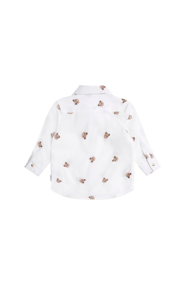 Huxbaby Longsleeve Huxbear Button Up, Alternate, color, White