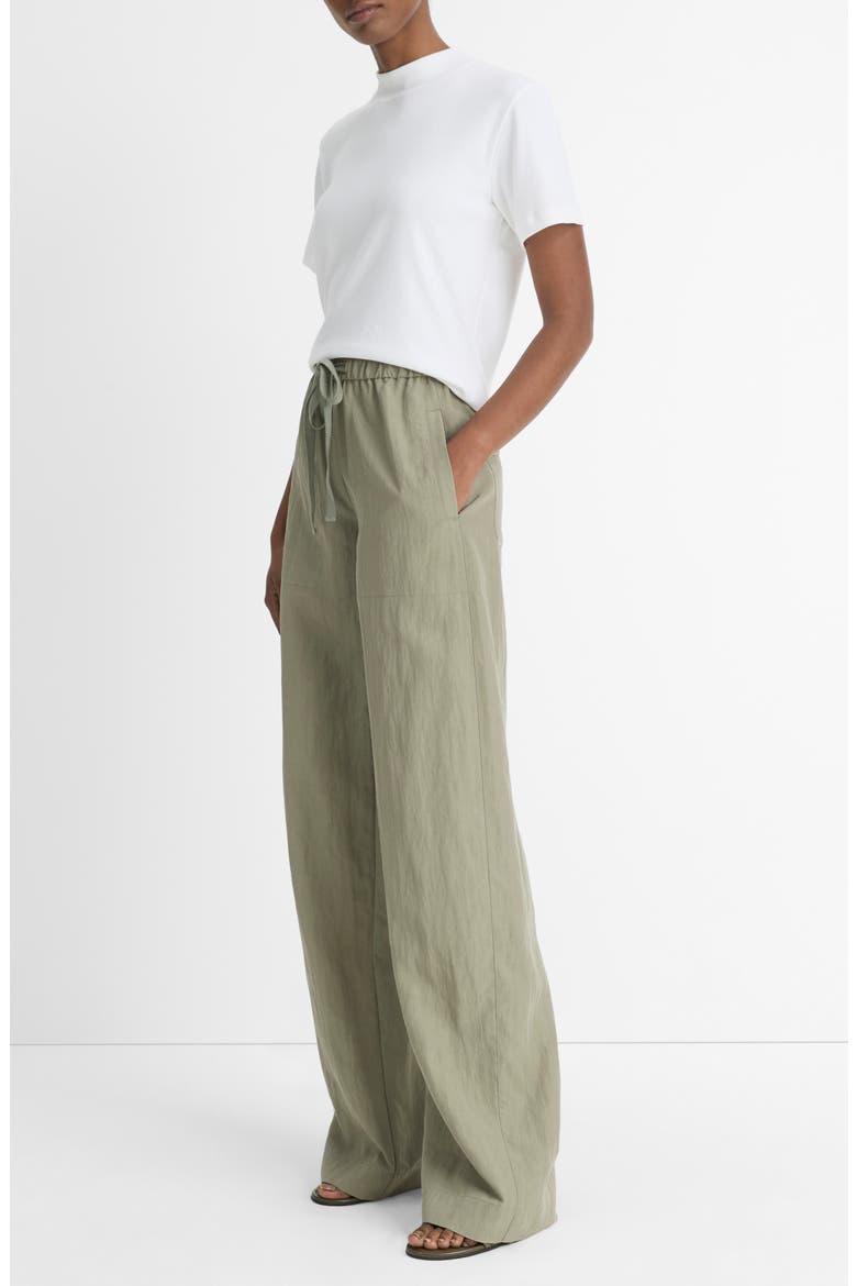 Drawstring Utility Pants, Alternate, color, SMOKY MOSS
