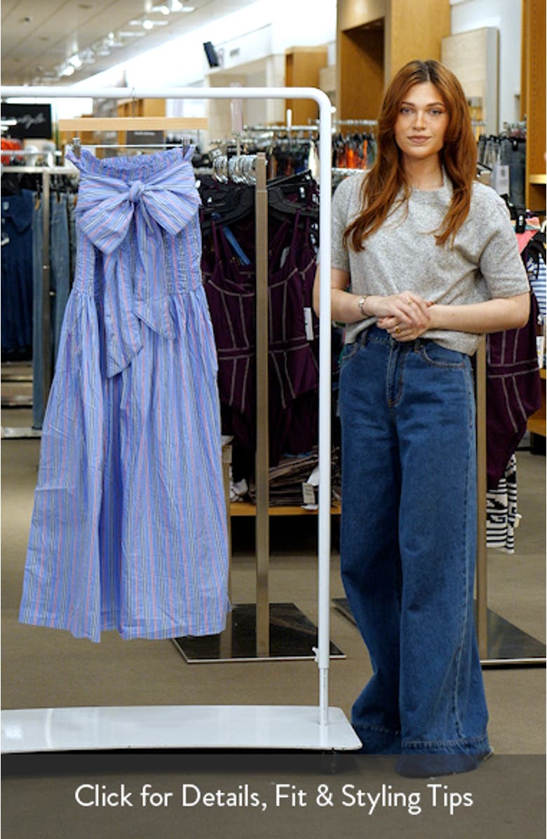 Mia Tie Neck Strapless Midi Dress, sales video thumbnail