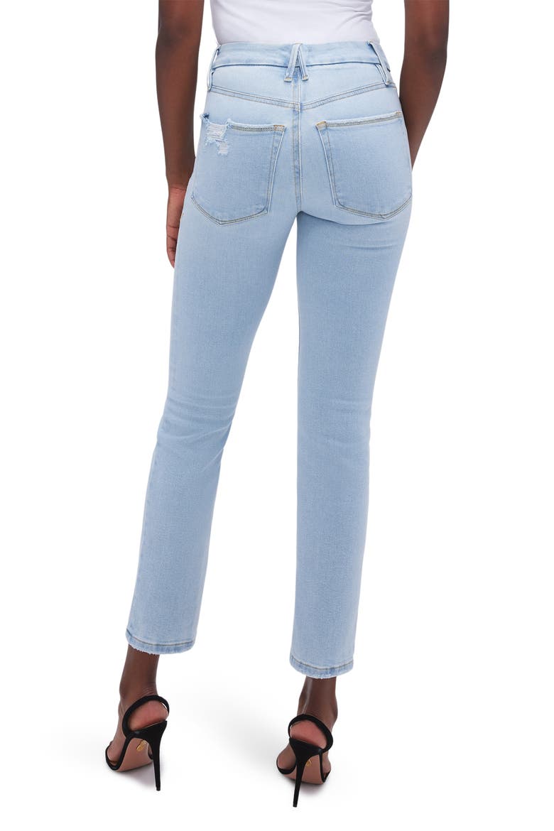 Good Classic High Waist Ankle Skinny Jeans, Alternate, color, INDIGO410