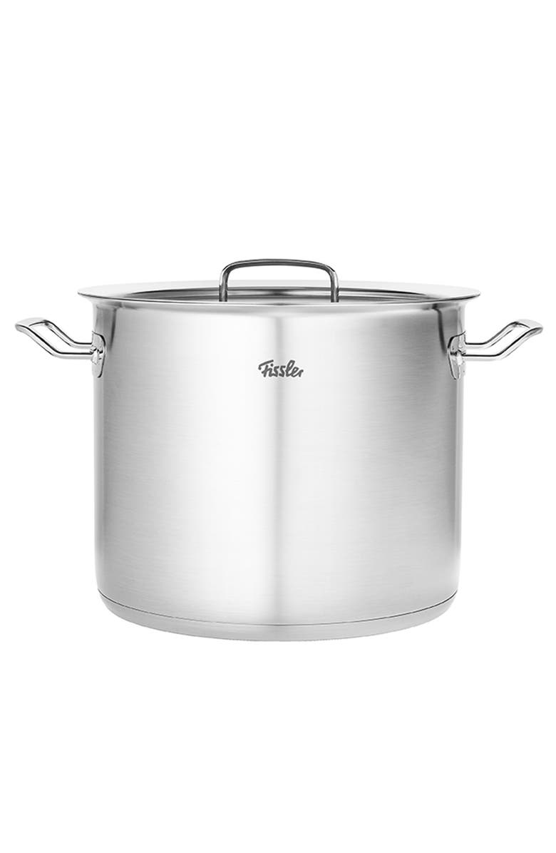 Fissler Original-Profi Collection Stainless Steel Tall Stock Pot with Metal Lid, Alternate, color,