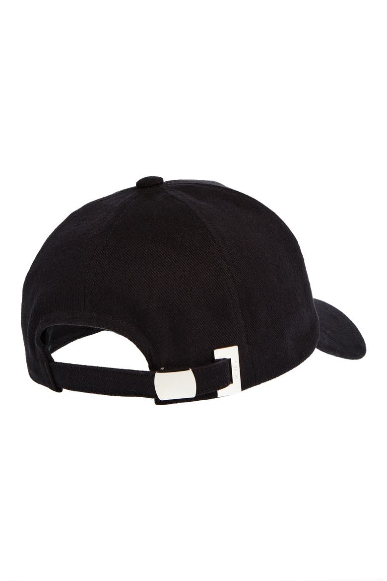 Signature Embroidered Cotton Baseball Cap, Alternate, color, EDK BLACK/ IVORY