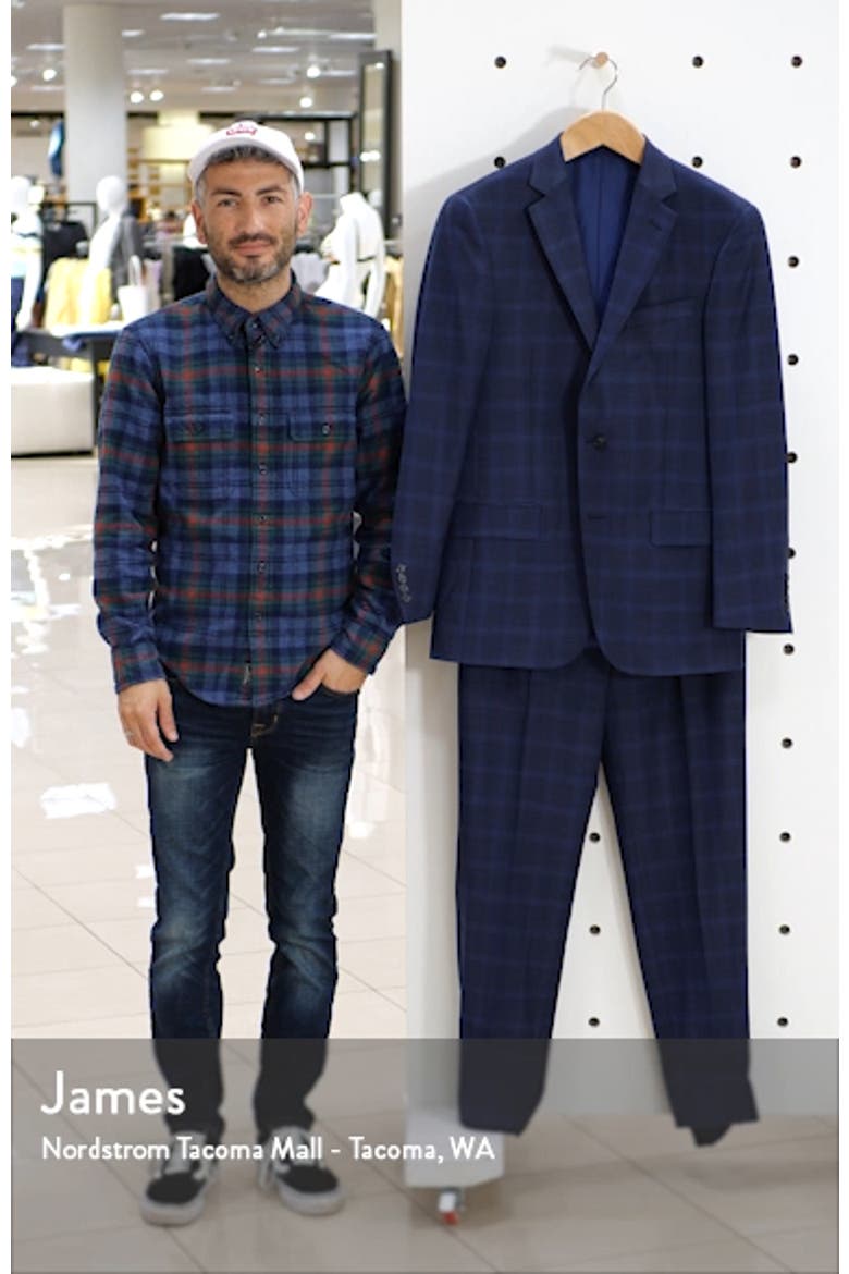 Classic Fit Plaid Wool Suit video