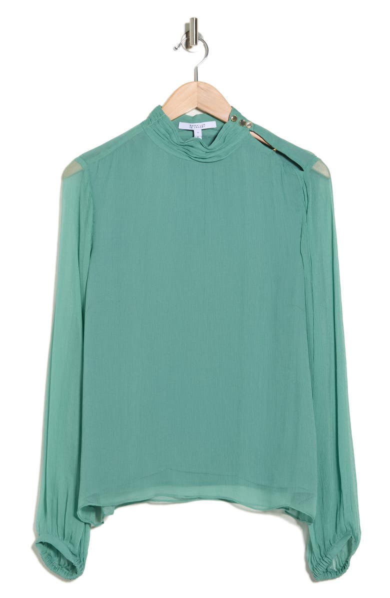 Derek Lam 10 Crosby Nadja Woven Top, Alternate, color, Juniper