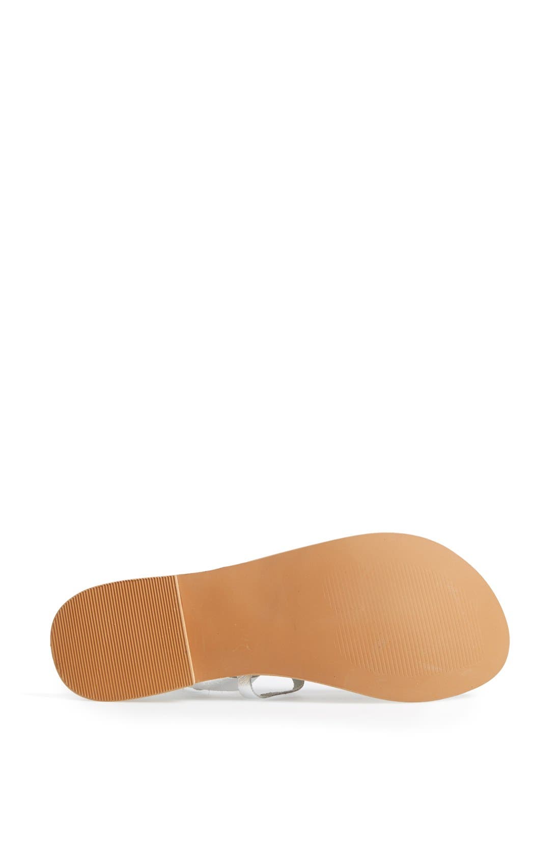 'Horizon' Leather Sandal, Alternate, color, SILVER