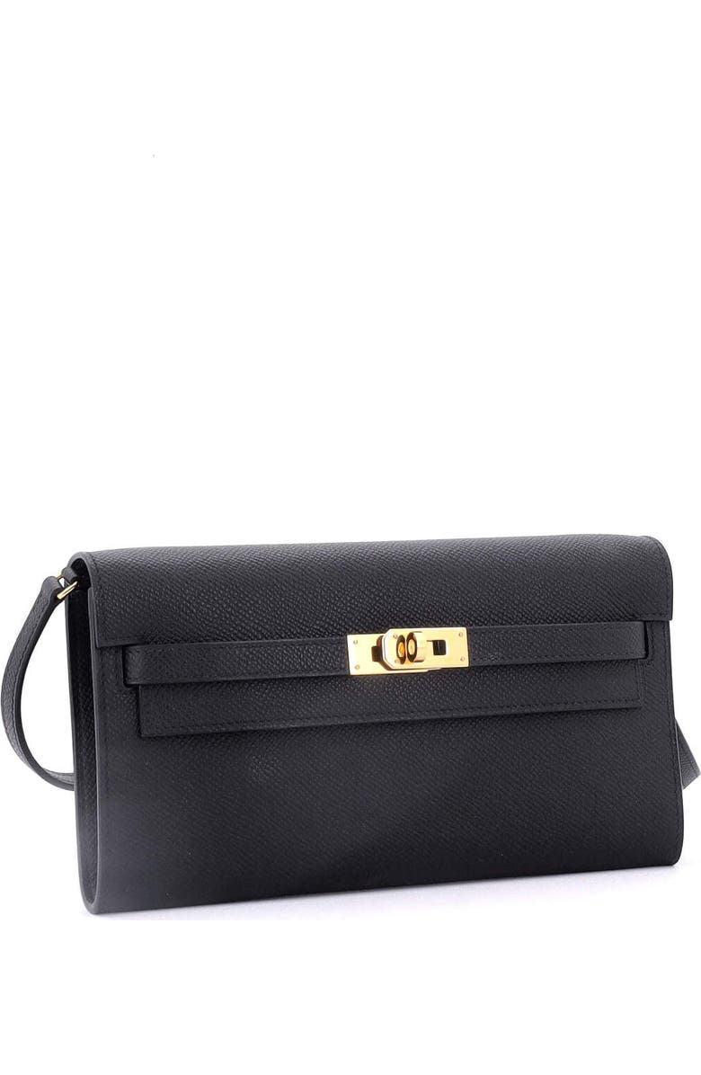 Pre-Owned Hermes Kelly To Go Wallet Epsom, Alternate, color, Noir