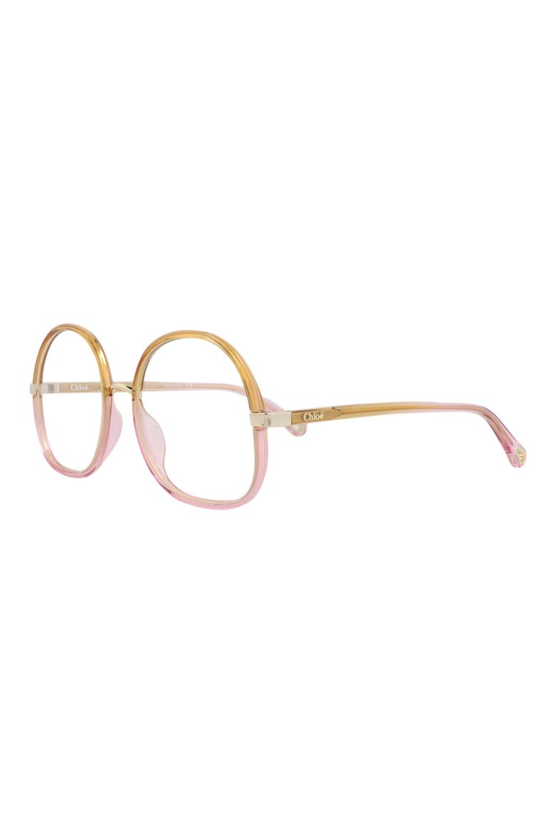 55mm Round Optical Glasses, Alternate, color, YELLOW YELLOW TRANSPARENT