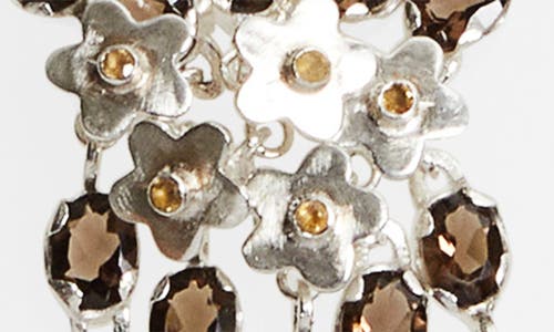 Shana Cave Tentril Y-necklace In Silver Smoky Quartz