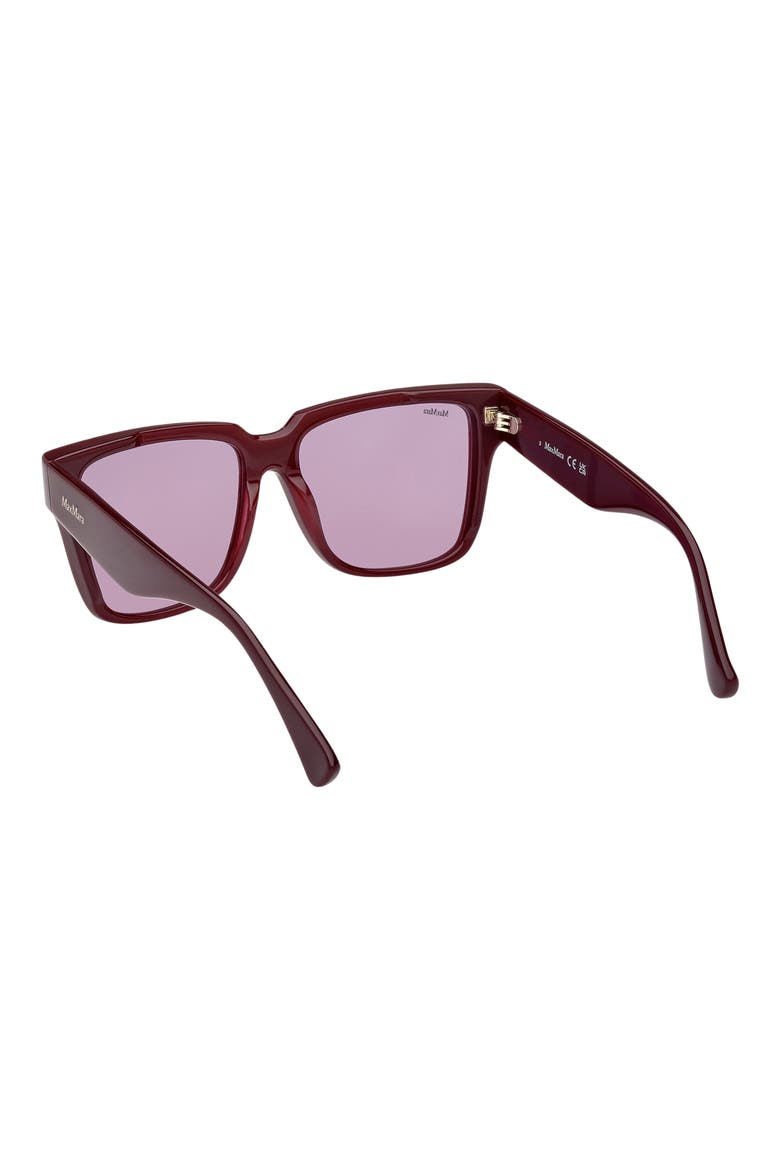 Glimpse2 57mm Gradient Polarized Square Sunglasses, Alternate, color, SHINY BORDEAUX / VIOLET LENSES