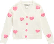 Cotton Emporium Kids' Bouclé Heart Cardigan