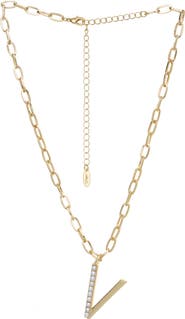 Ettika Imitation Pearl Initial Pendant Necklace