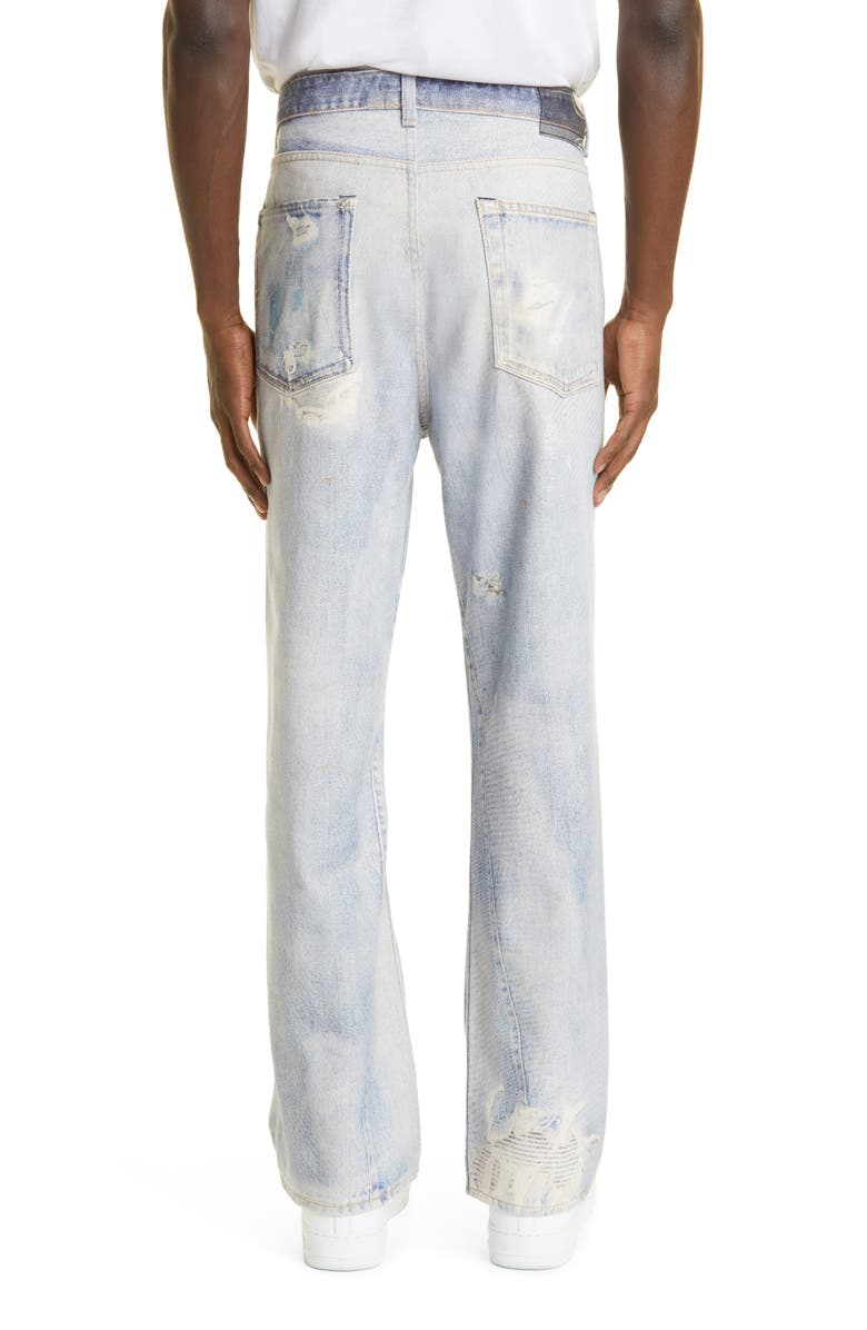 OUR LEGACY Third Cut Trompe l'Oeil Straight Leg Jeans, Alternate, color, Digital Denim Print