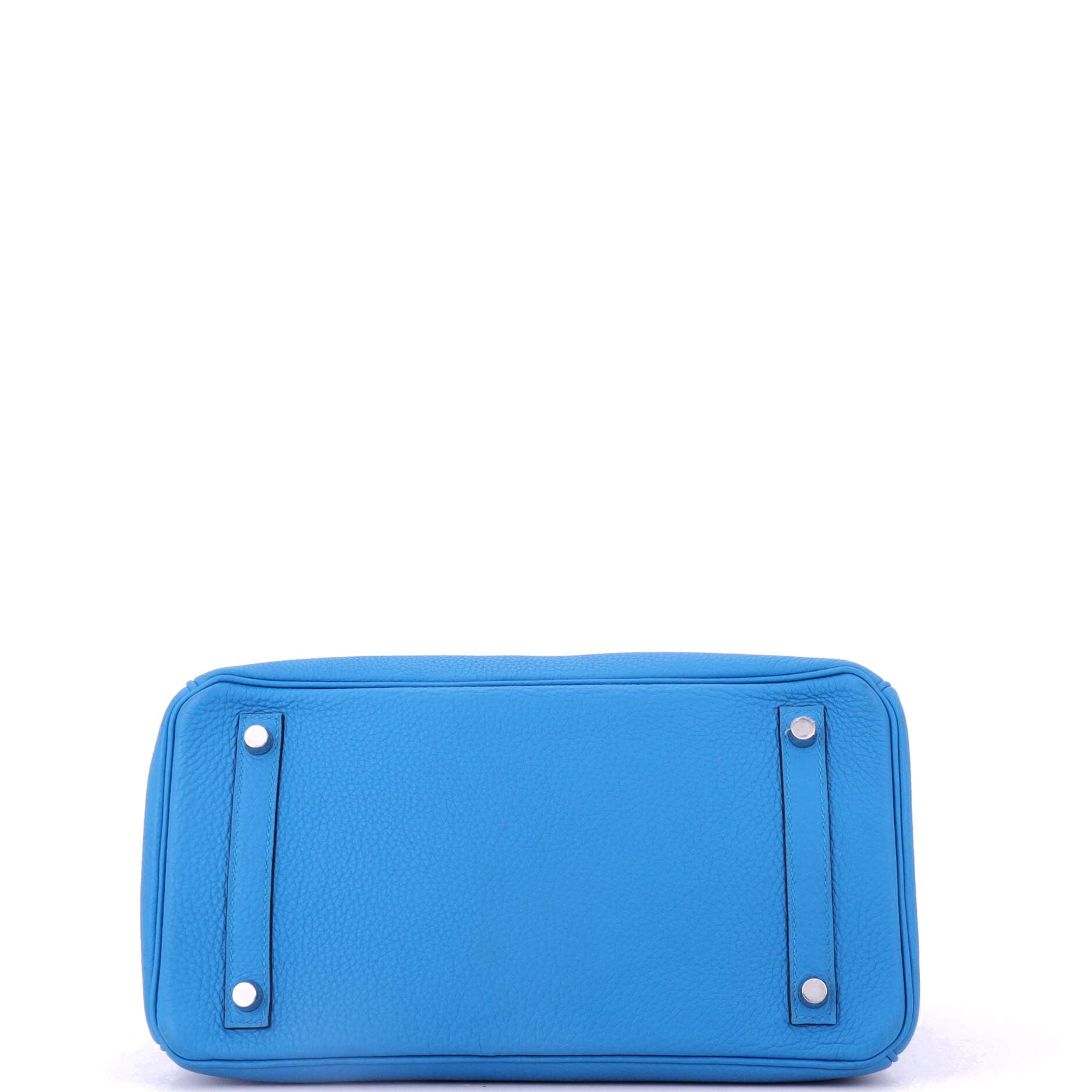 Pre-Owned Hermes Birkin Handbag Blue Togo with Palladium Hardware 30, Alternate, color, Bleu Zanzibar