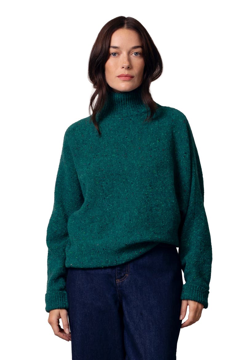 Donegal Dolman Sweater, Main, color, Emerald