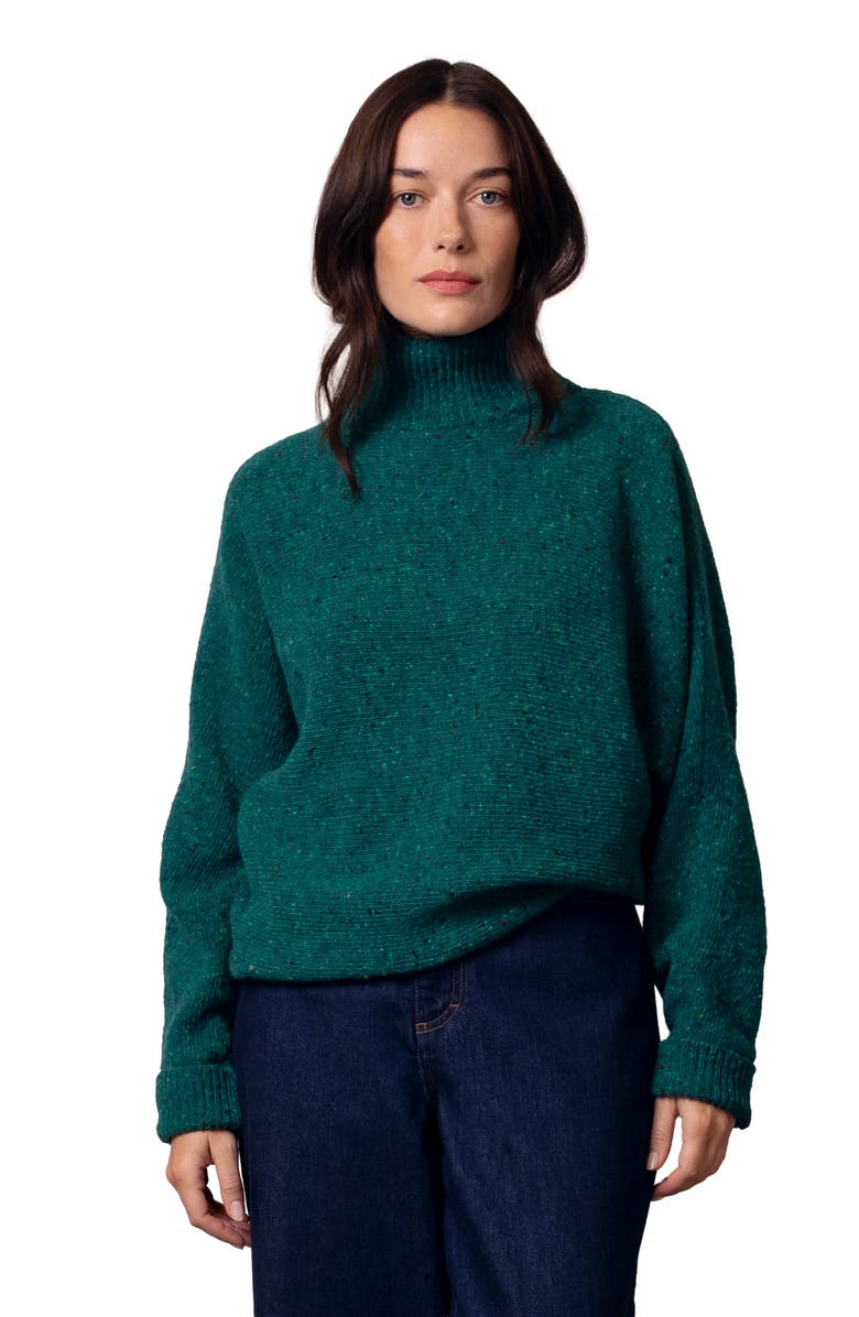 Celtic & Co. Donegal Dolman Sweater, Main, color, Emerald