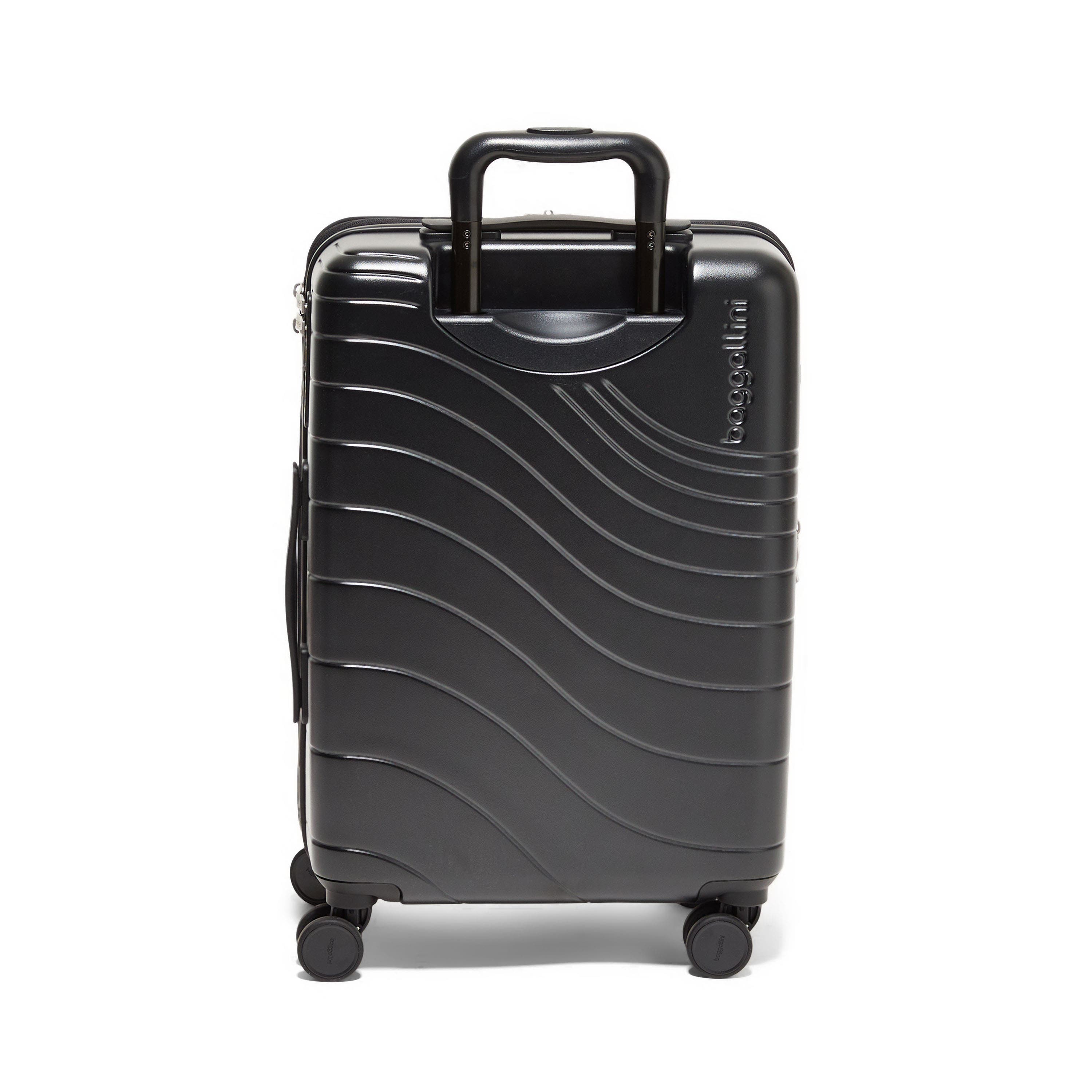 BAGGALLINI Set Wave 22in 4 Wheel Hybrid Carry-On, Alternate, color, Black