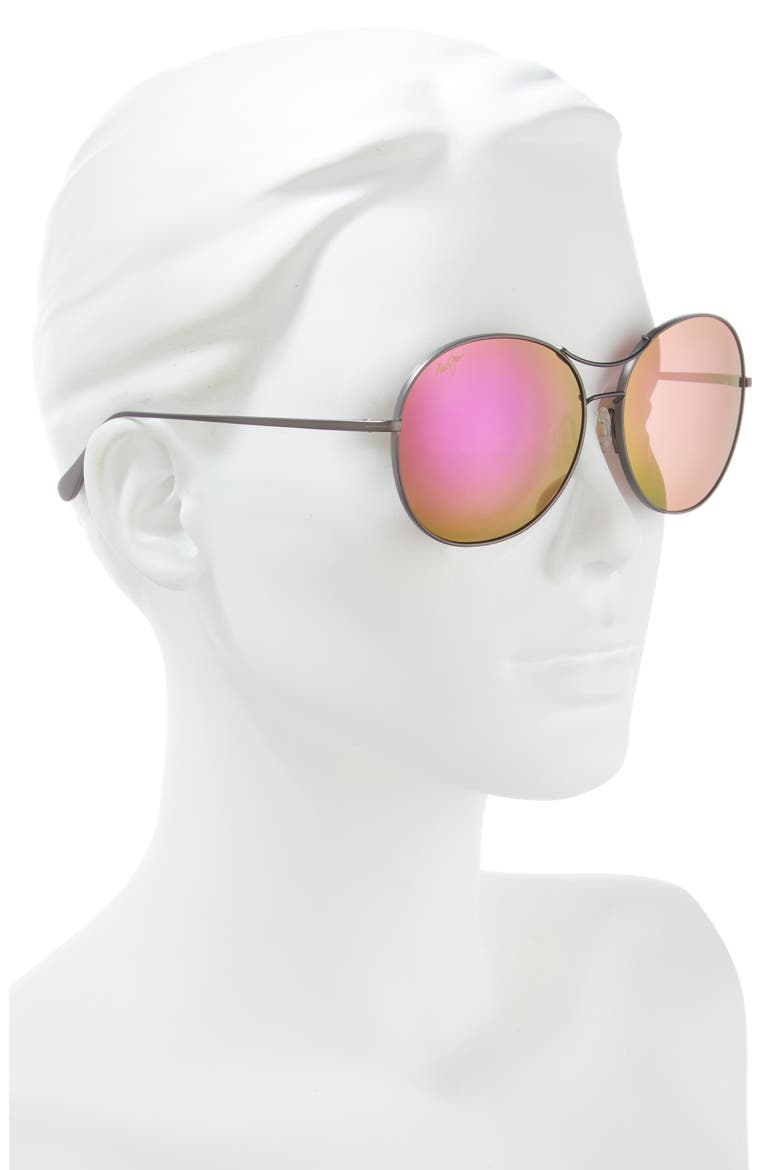 61mm Core Circle Polarized Sunglasses, Alternate, color, GREY GREY SUNRISE