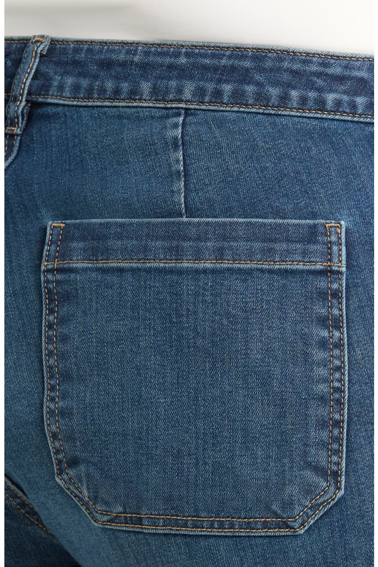 High Waist Ankle Wide Leg Utility Jeans, Alternate, color, REFLECTIVE