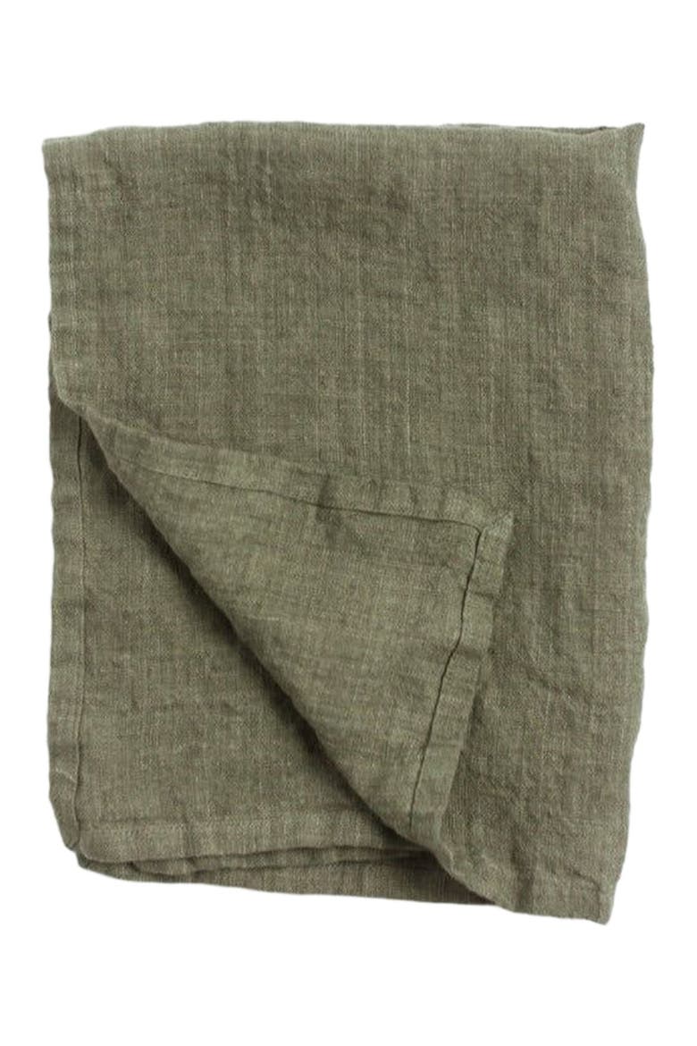 Stone Washed Linen Tea Towel, Alternate, color, Sage