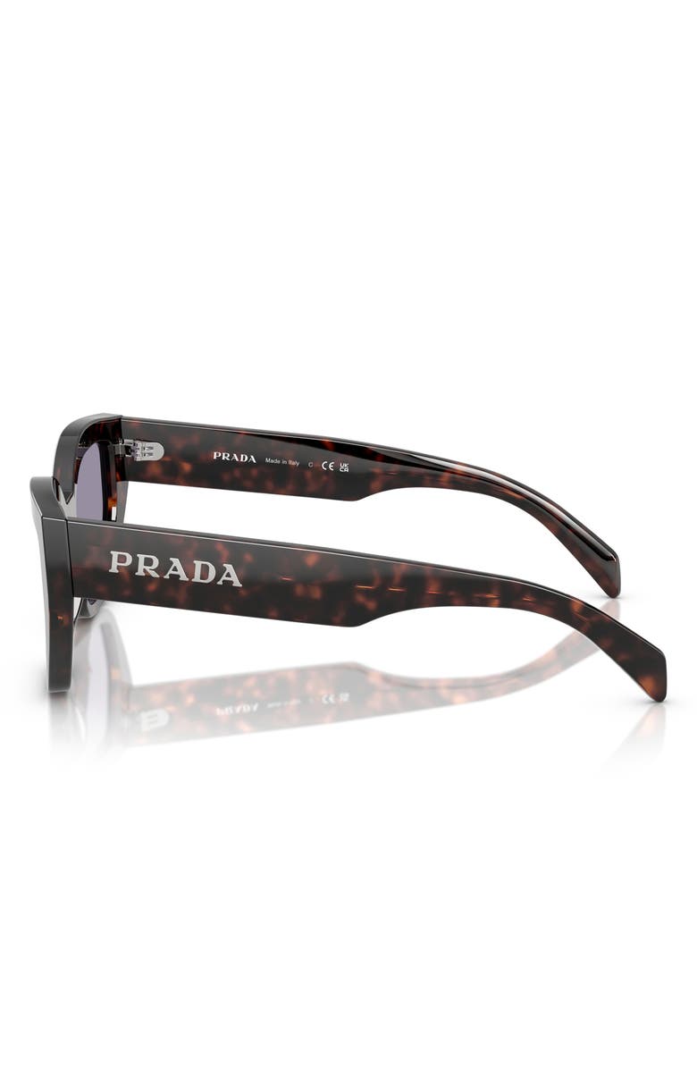 Prada 55mm Butterfly Sunglasses, Alternate, color, Grey Green