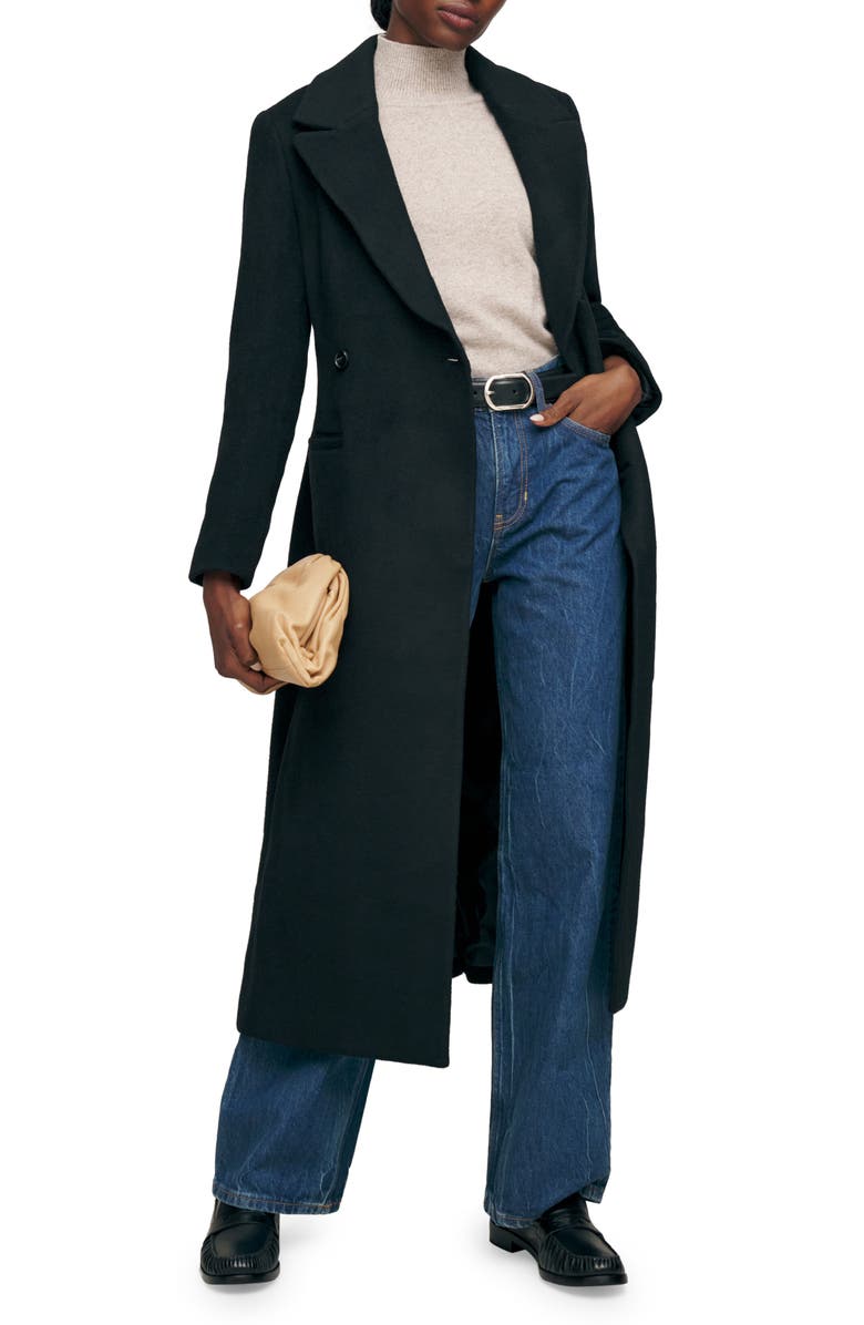 Reformation Oscar Nipped Waist Recycled Wool Blend Double Breasted Coat, Main, color,