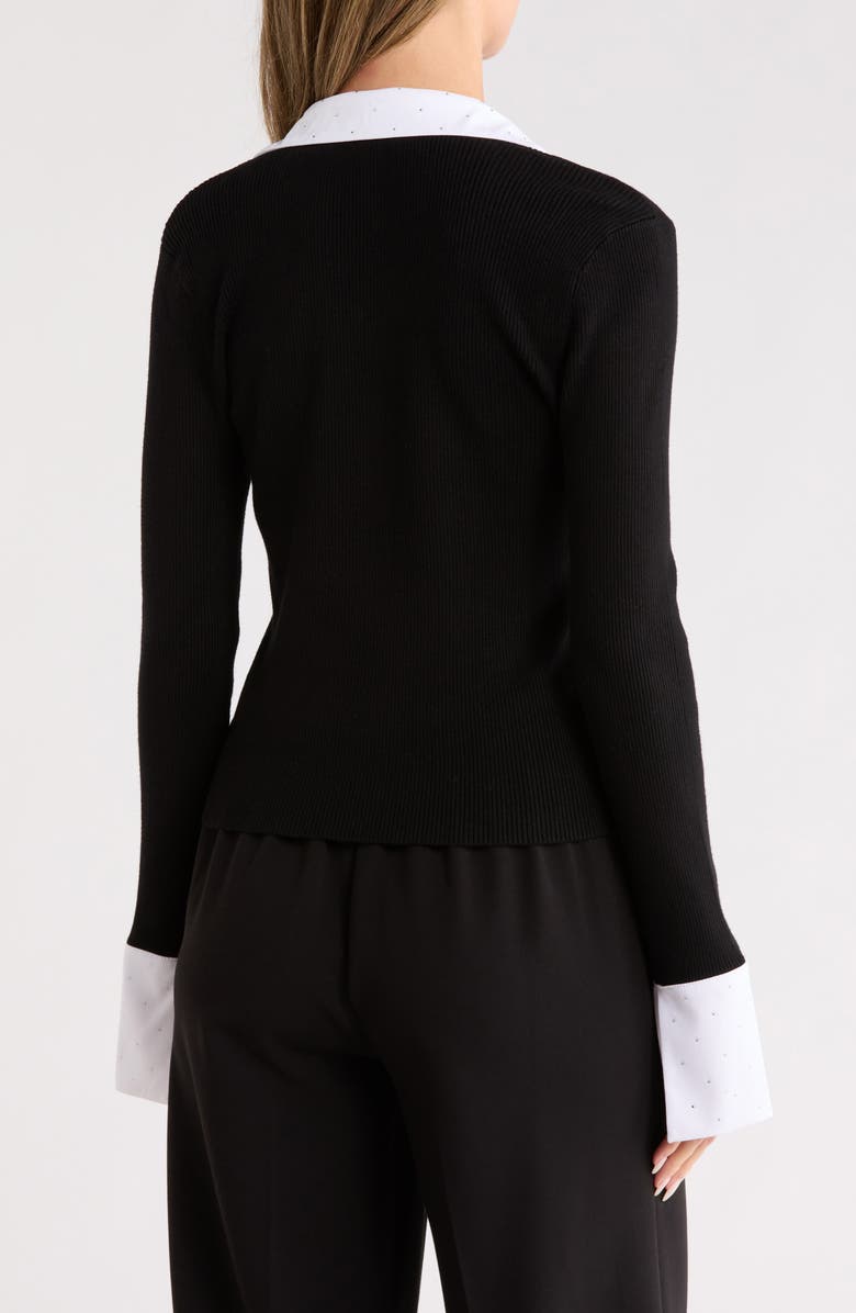 Ellen Tracy Crystal Embellished Sweater, Alternate, color, 