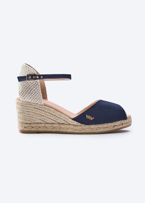 Navy blue wedges online