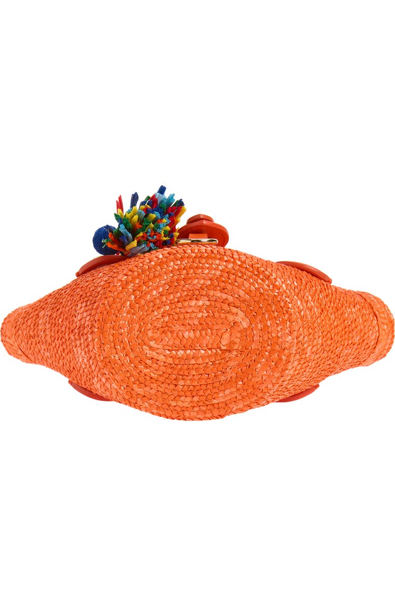 Dolce&Gabbana Coffa Capri Woven Straw Tote, Alternate, color, 8Z286 Arancio/ Orange