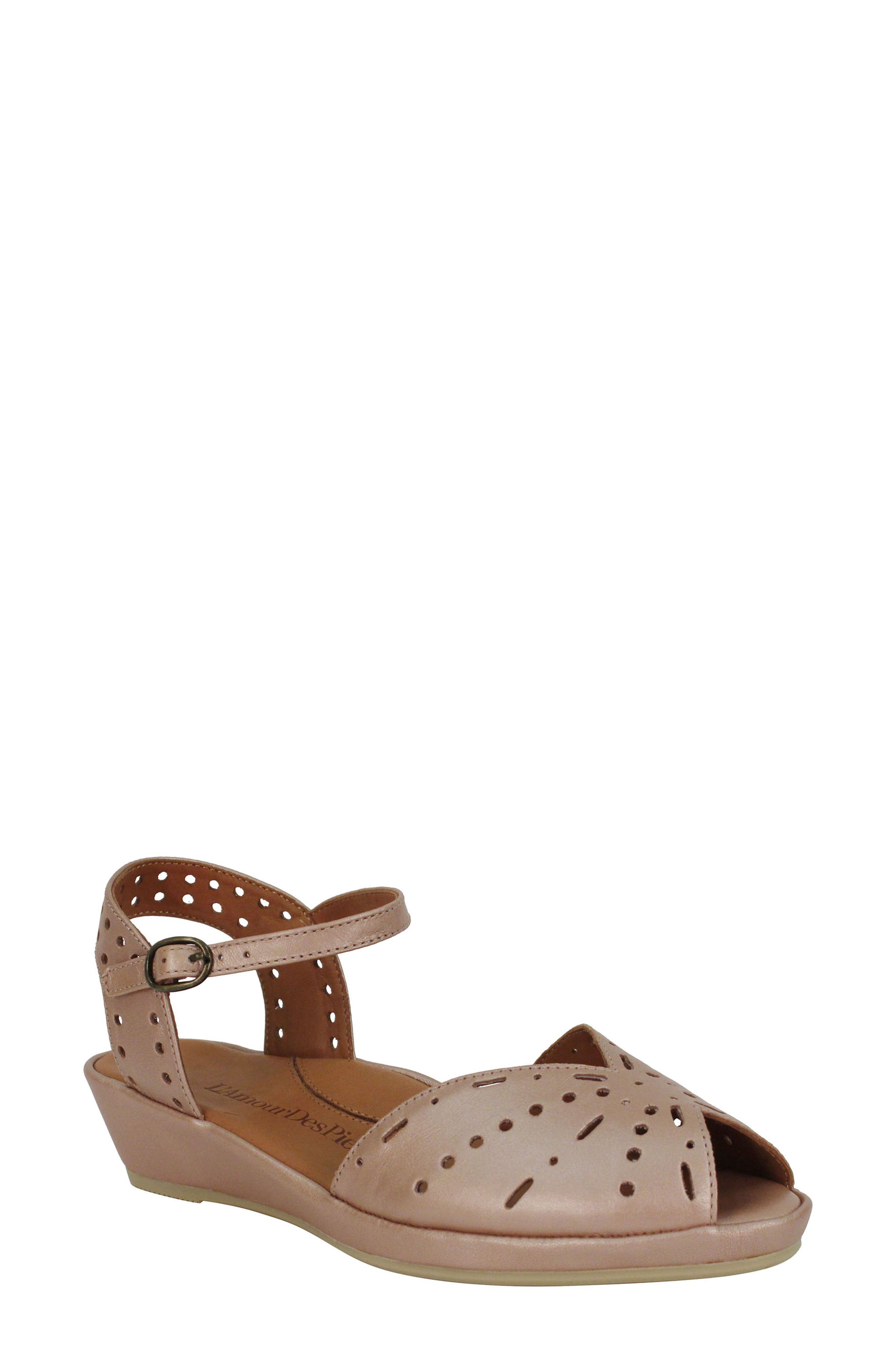 'Brenn' Ankle Strap Sandal, Main, color, ROSE GOLD METALLIC