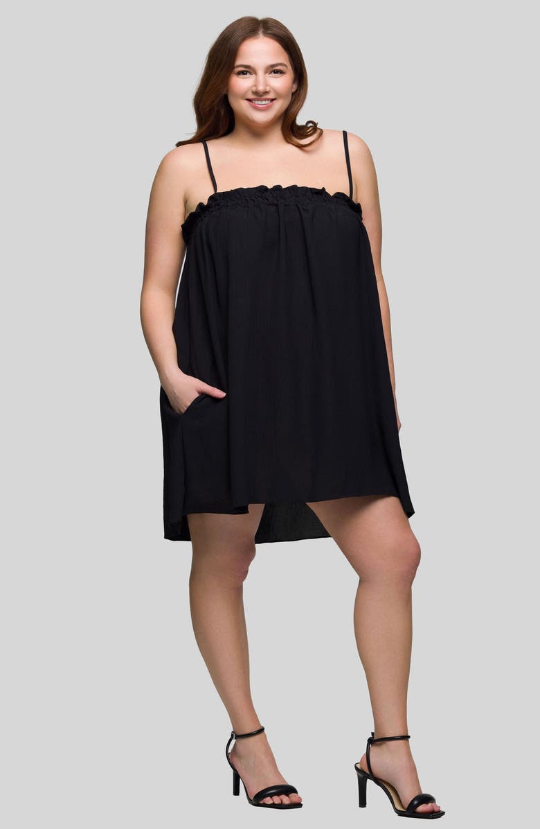 24seven Comfort Apparel Jersey Shift Dress, Alternate, color, Black